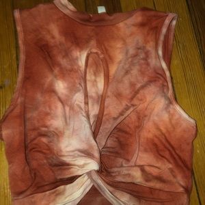 Tie Dye Orange Crop Top